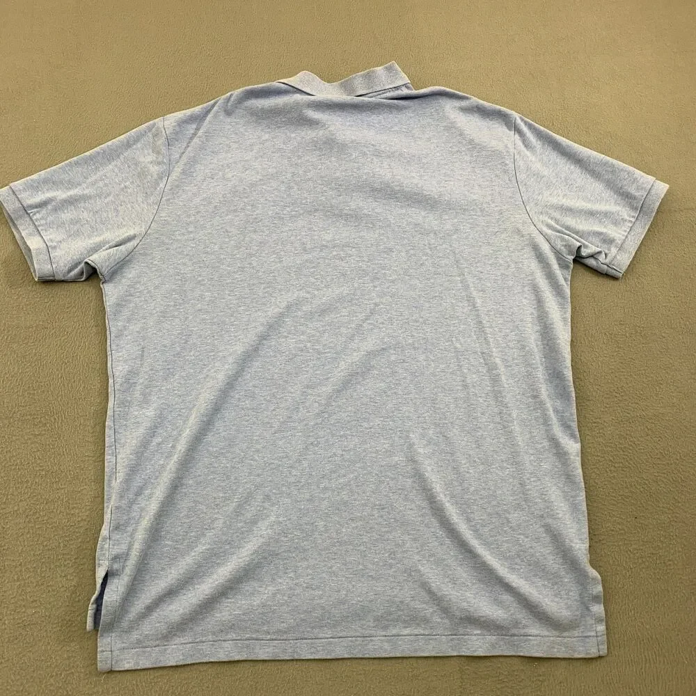 Polo Ralph Lauren Polo Shirt Mens XL Heathered Blue Soft Cotton Green Pony